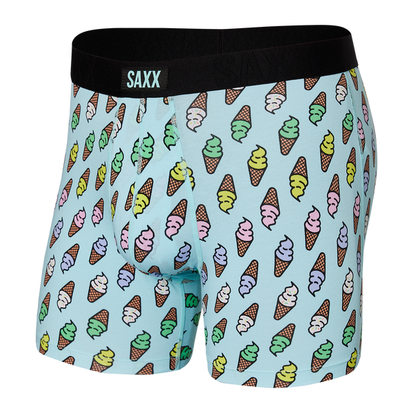 Front of Undercover Boxer Brief Fly in Mr. Softee- Sea Glass