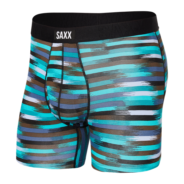 Front of Undercover Boxer Brief Fly in Black Reflective Stripe