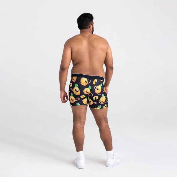 Back - Model wearing Volt Boxer Brief in Pineapple Hula