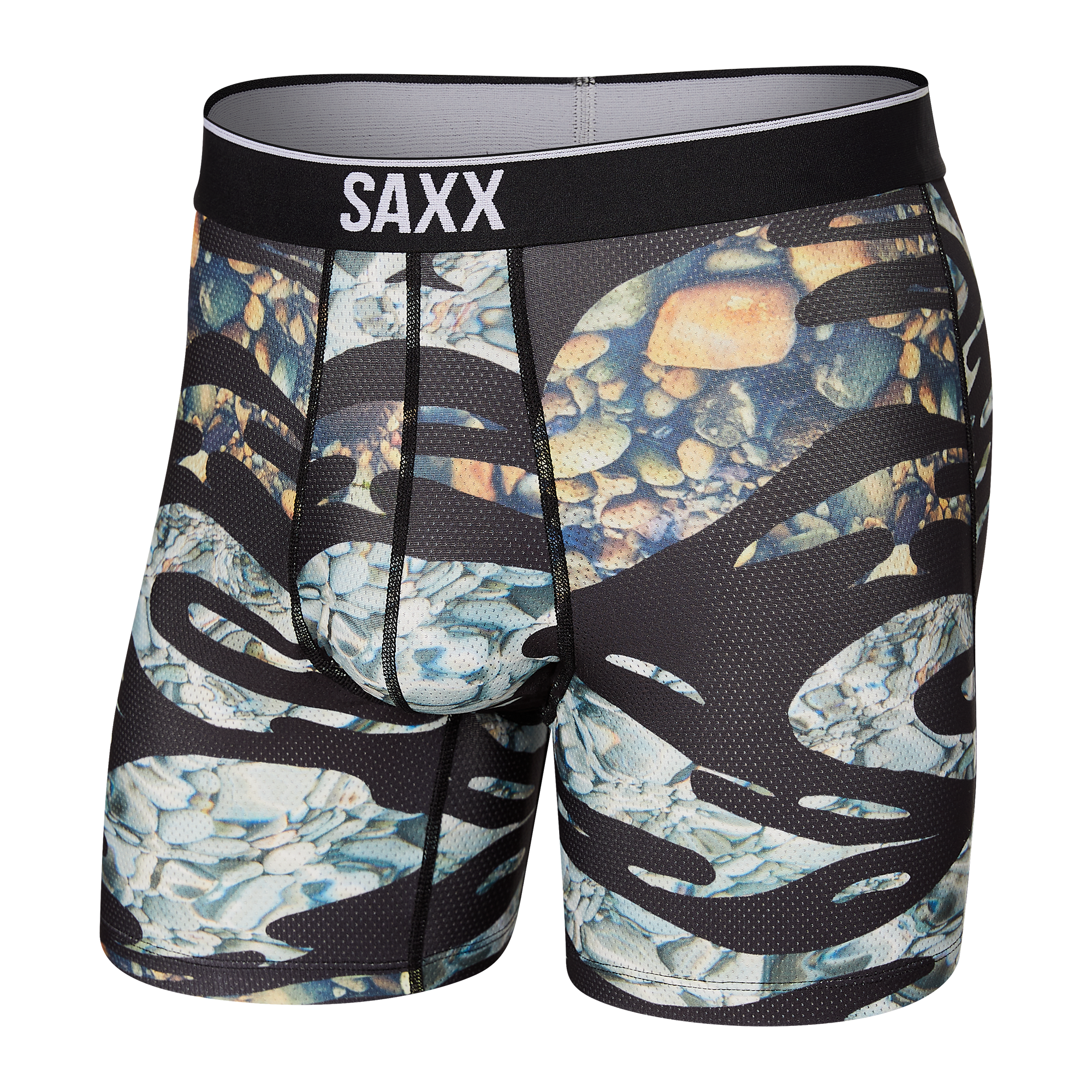 Front of Volt Boxer Brief in Ripple Camo