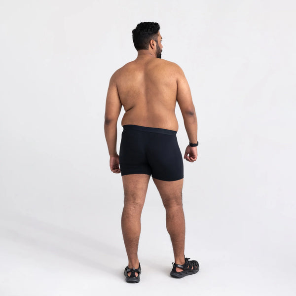 Back - Model wearing Ultra Boxer Brief Fly 2 Pack in Black/Grey