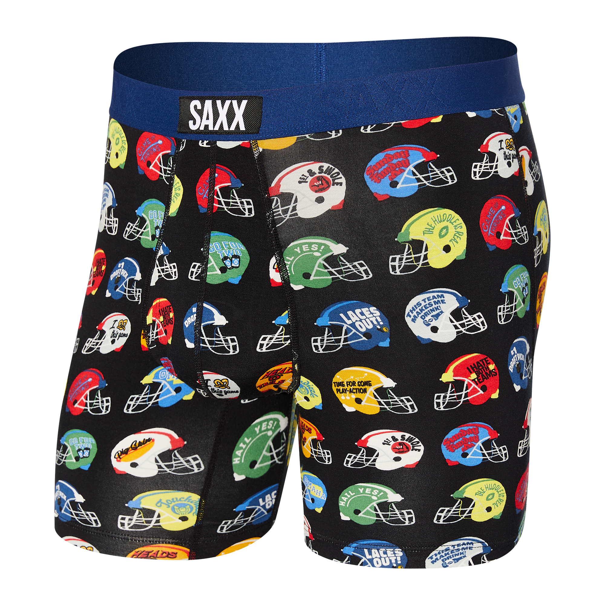 Front of Ultra Boxer Brief Fly in Multi The Huddle Is Real