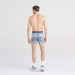 Back - Model wearing Ultra Boxer Brief in Jungle Toile- Dusty Blue