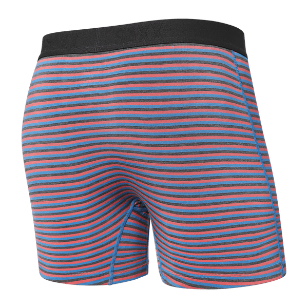 Back of Ultra Boxer Brief in Micro Stripe- Coral Pop
