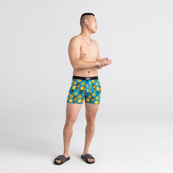 Saxx Ultra Boxer Brief: Polka Pineapple Blue - Craig Reagin Clothiers