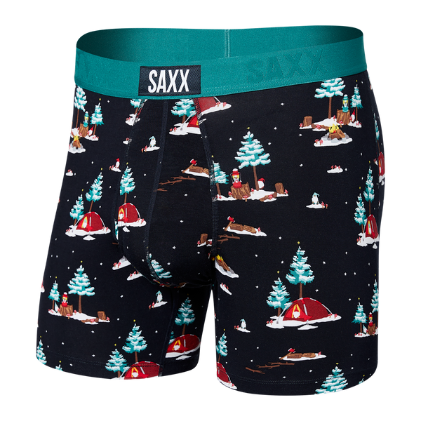 Front of Ultra Super Soft Boxer Brief in Shine A Light- Navy