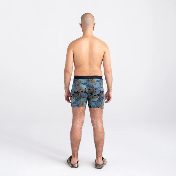 Back - Model wearing Ultra Boxer Brief Fly in Sonora Camo- Slate