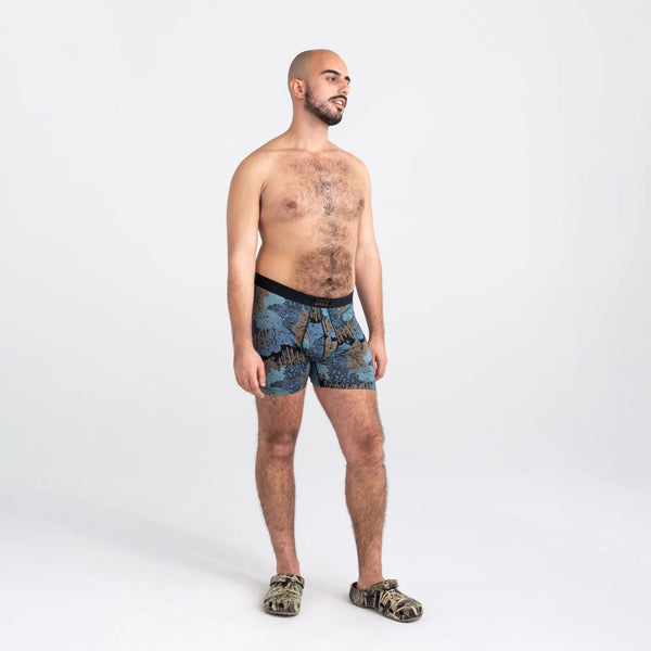 Front - Model wearing Ultra Boxer Brief Fly in Sonora Camo- Slate