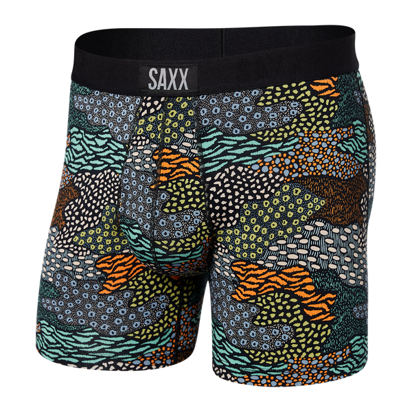 Front of Ultra Super Soft Boxer Brief in Wild Camo- Multi