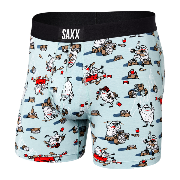 Front of Ultra Super Soft Boxer Brief in Yeti Set Go- Blue