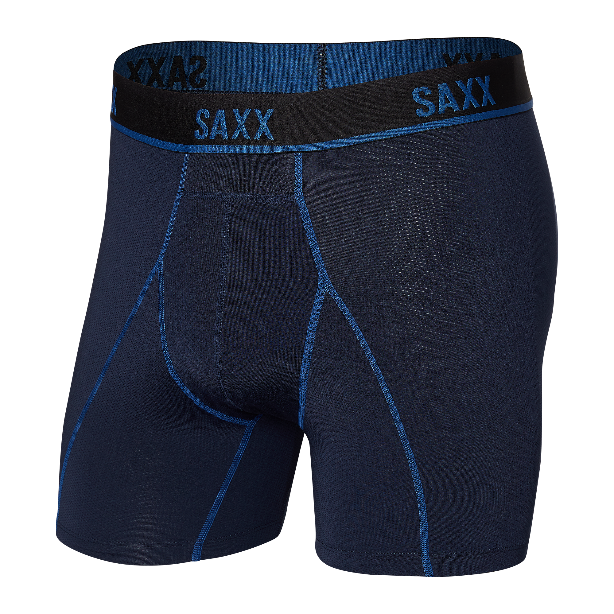 Front of Kinetic HD Boxer Brief in Navy/City Blue