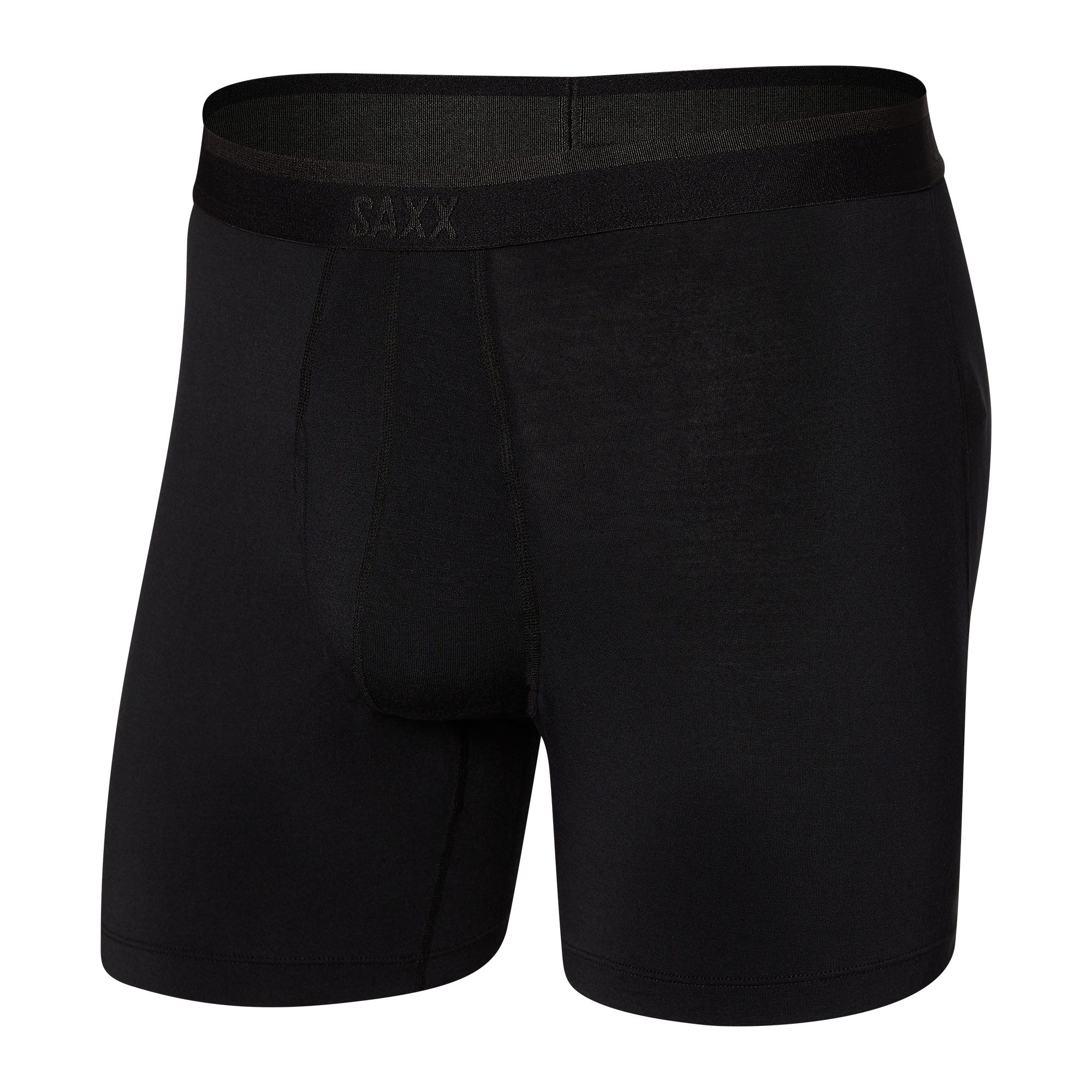 Front of Platinum Boxer Brief Fly in Blackout