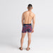 Back - Model wearing Platinum Boxer Brief Fly in Multi Power Paisley