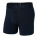 Front of Droptemp Cooling Cotton Boxer Brief Fly in Dark Ink