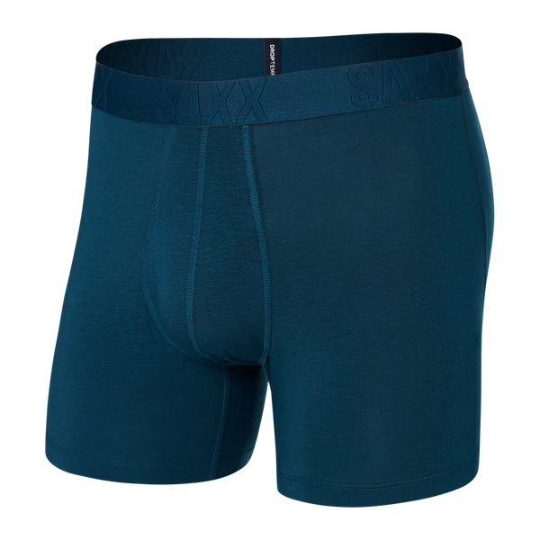 Front of Droptemp Cooling Cotton Boxer Brief Fly in Deep Ocean