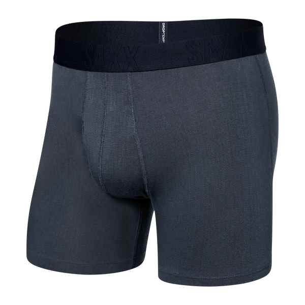 Front of DropTemp Cooling Cotton Boxer Brief in India Ink