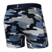 Back of DropTemp Cooling Cotton Boxer Brief in Tidal Camo- Blue