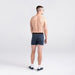 Back - Model wearing Non-Stop Stretch Cotton Boxer Brief 3-Pack in Black/Deep Navy/White