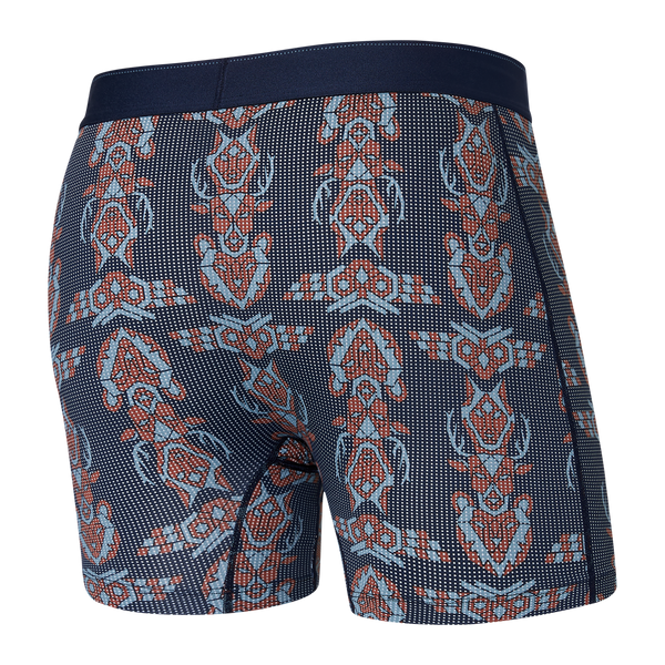 Back of Quest Quick Dry Mesh Boxer Brief Fly in Animal Spirit- Maritime