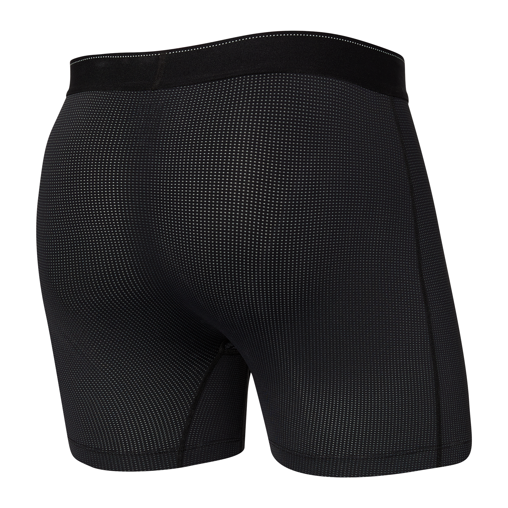 Back of Quest Boxer Brief Fly in Black