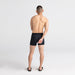 Back - Model wearing Quest Boxer Brief Fly in Black