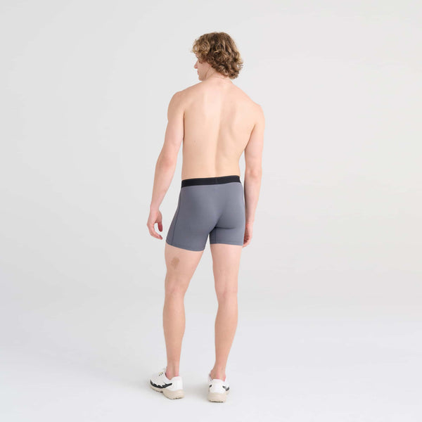 Back - Model wearing Quest Baselayer Boxer Brief in Turbulence