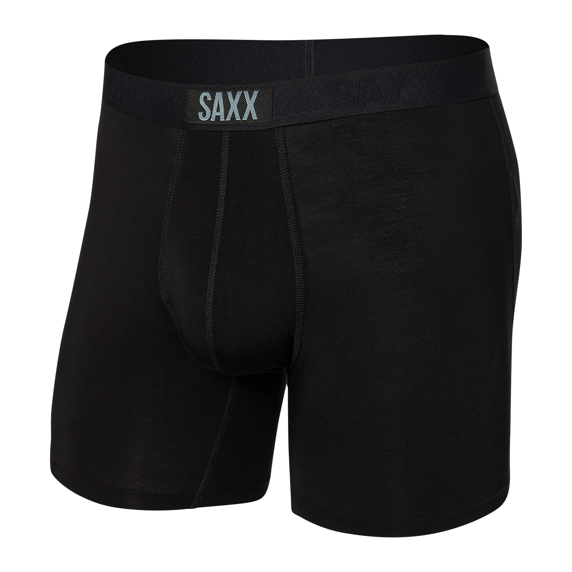 Front of Vibe Boxer Brief in Black/Black