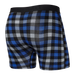 Back of Vibe Boxer Brief in Blue Flannel Check