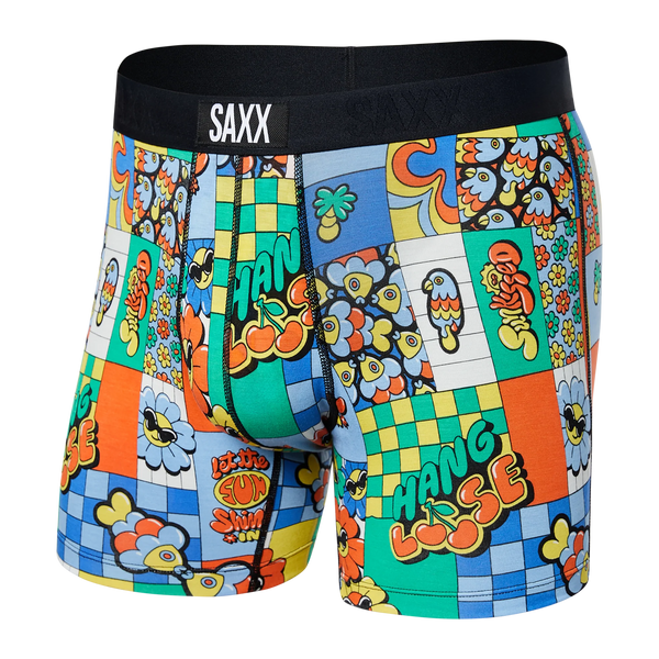 Front of Vibe Super Soft Boxer Brief in Let The Sun Shine In-Mlti