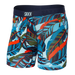 Front of Vibe Boxer Brief in Blue Pop Jungle