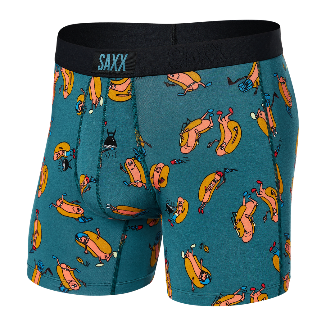 Vibe Boxer Brief - Tailgaters- Teal | – SAXX Underwear