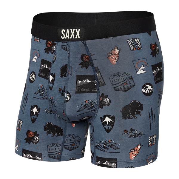 Front of Vibe Boxer Brief in Wild Spirit- Twilight