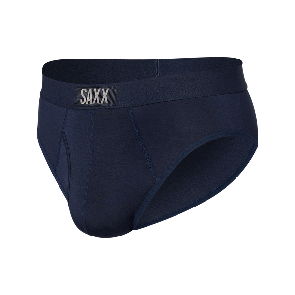 Front of Ultra Brief Fly in Navy Heather