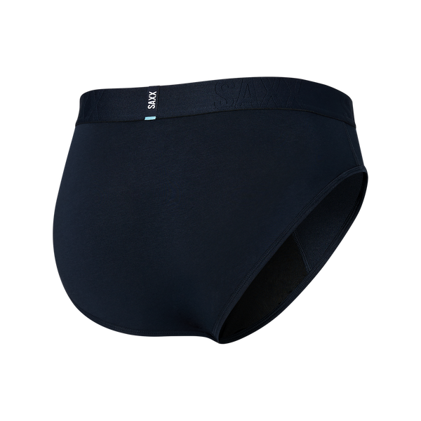Back of Droptemp Cooling Cotton Brief Fly in Dark Ink