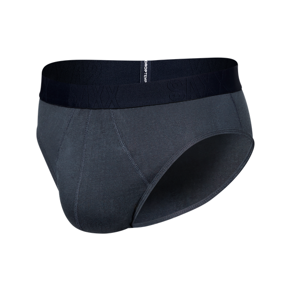Front of DropTemp Cooling Cotton Brief in India Ink