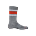 Back of Whole Package Crew Sock in Athletic Stripe- Grey