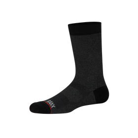 Front of Whole Package Crew Sock in Black Heather