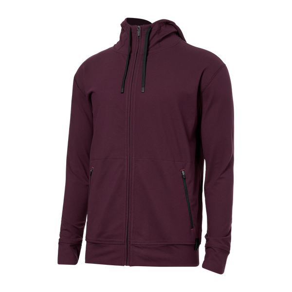 Trailzer Full Zip Hoodie Burnt Plum SAXX Underwear