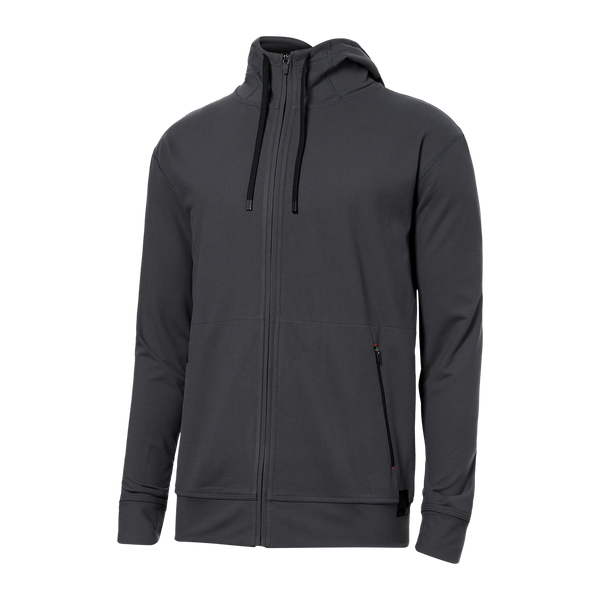 Front of Trailzer Full Zip Hoodie in Graphite