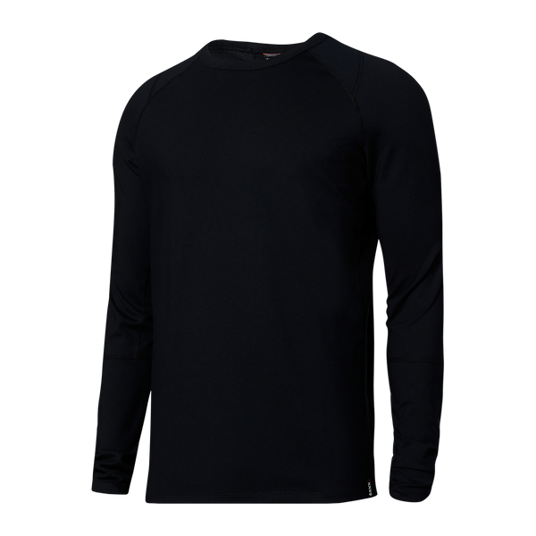 Front of Roast Master Long Sleeve Crew Baselayer in Black