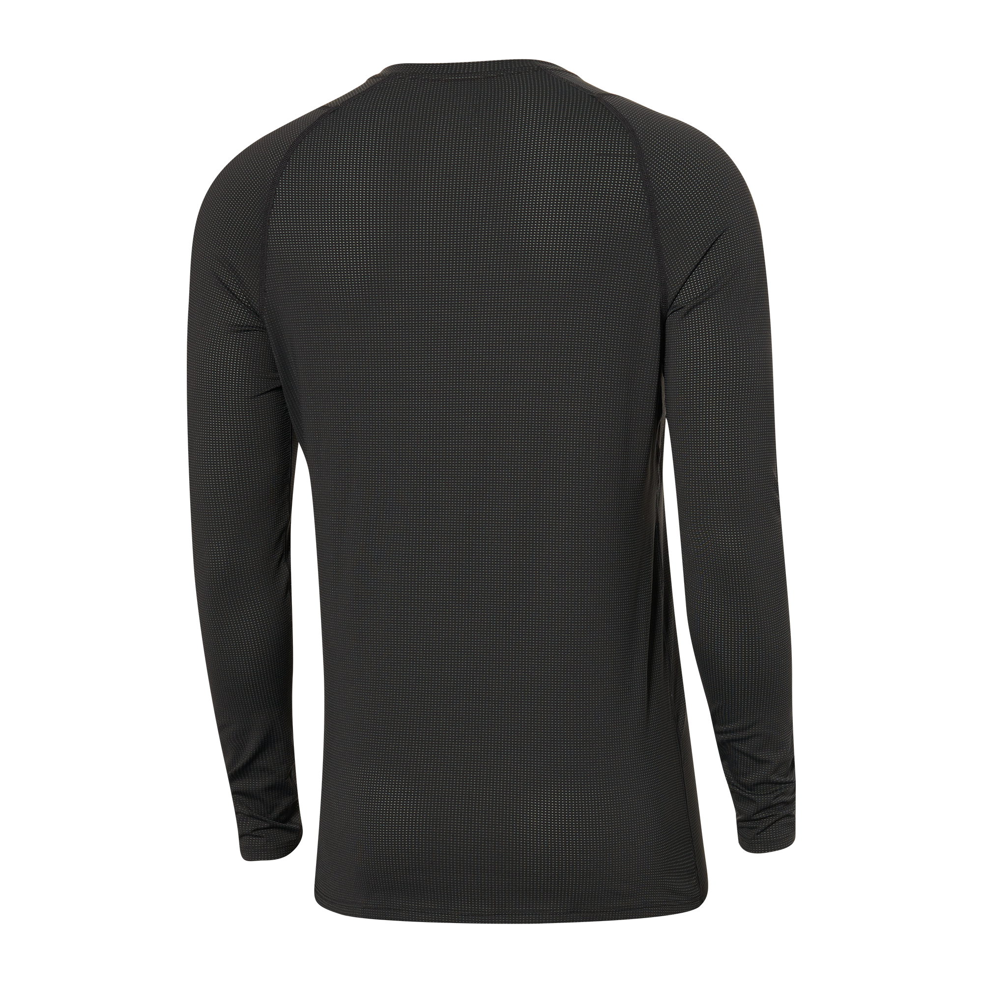 Back of Quest Baselayer Long Sleeve Crew in Black