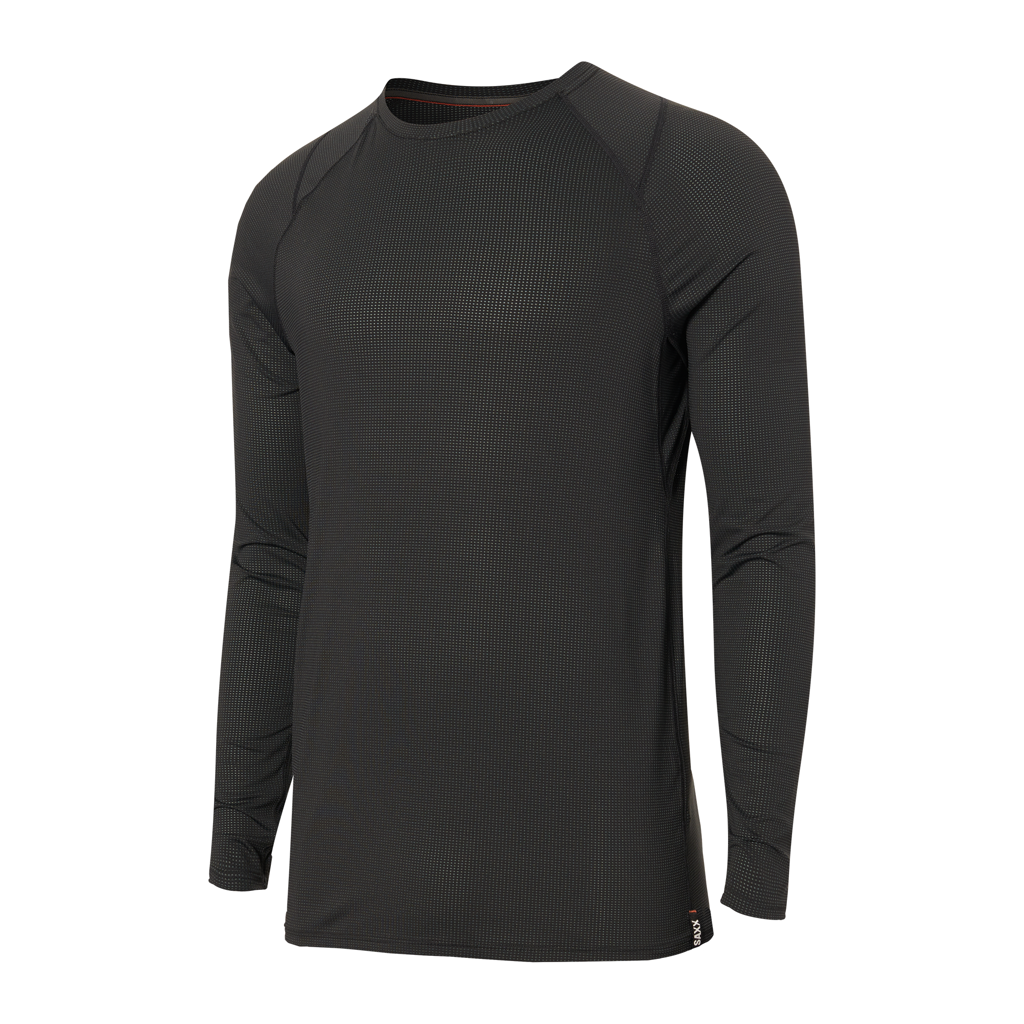 Front of Quest Baselayer Long Sleeve Crew in Black