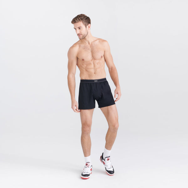 Front - Model wearing Daytripper Loose Boxer Fly in Black