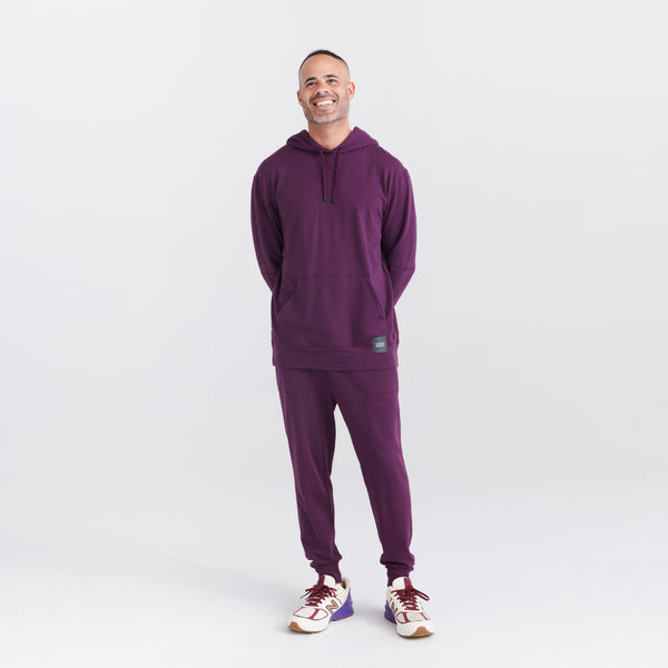 Front - Model wearing 3Six Five Lounge Pant in Plum