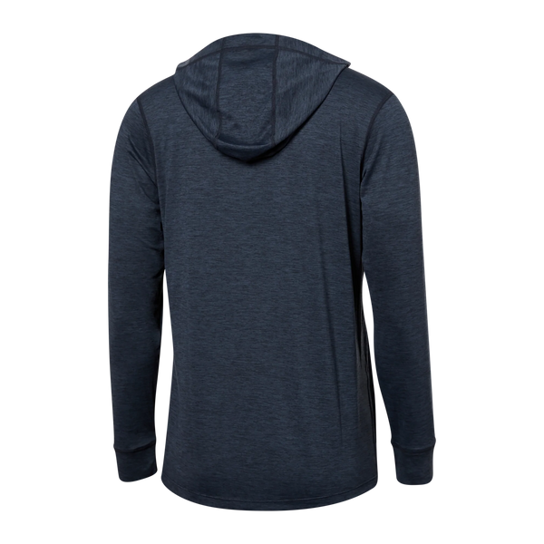 Back of Droptemp All Day Cooling  Hoodie in Turbulence Heather