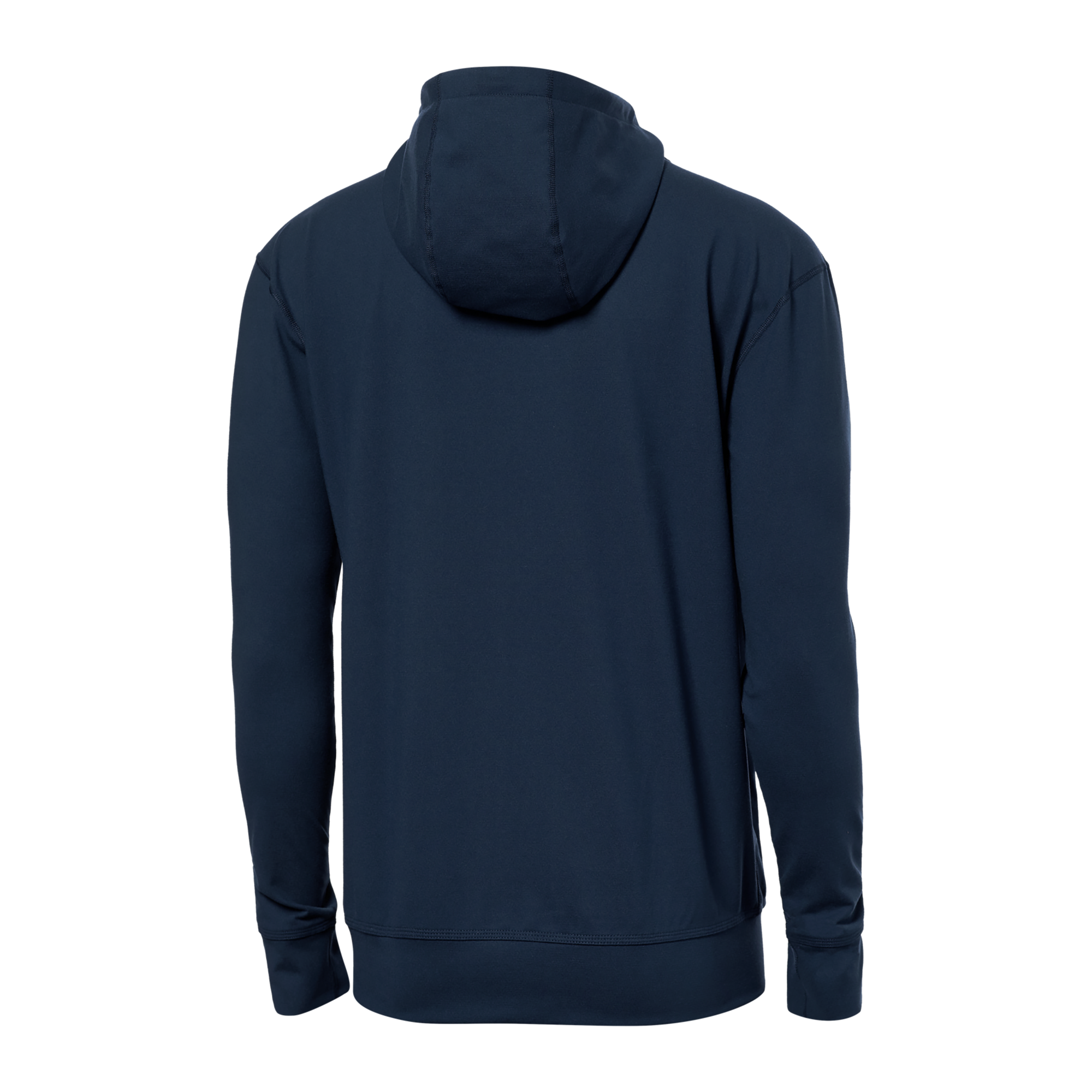 Back of Trailzer Core Hoodie in Midnight Blue