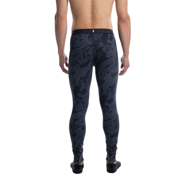 Back - Model wearing Roast Master Mid-Weight Baselayer Tight Fly in Pomo Camo- Twilight