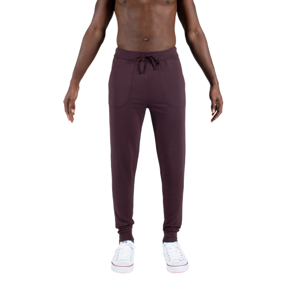 Front - Model wearing 3Six Five Pant Lounge in Fudge