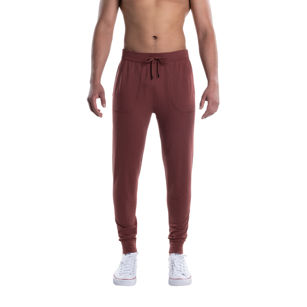 Front - Model wearing 3Six Five Lounge Pant in Sable