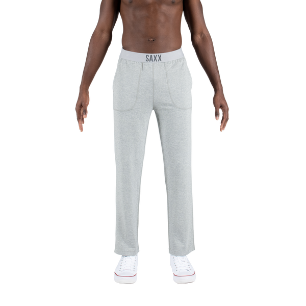 Front - Model wearing 3Six Five Pant Lounge in Ash Grey Heather